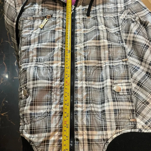 Windbreaker,waterproof lightweight woman’s jacket Just Play size L  for M plaid - Picture 5 of 5